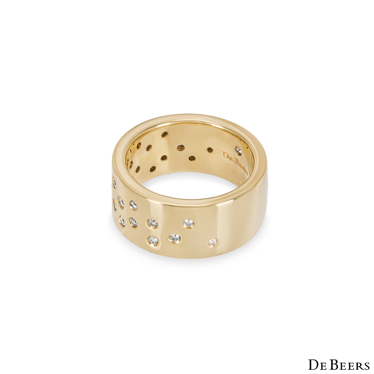 De Beers Yellow Gold Diamond Dress Ring